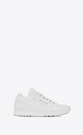 SAINT LAURENT Low Sneakers メンズ ジャンプ スニーカー(ホワイト/ヴィンテージ加工レザー) a_V4